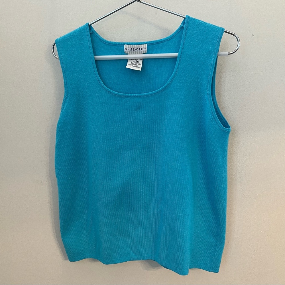 White Stag Women’s Blue Sleeveless Top Size Large